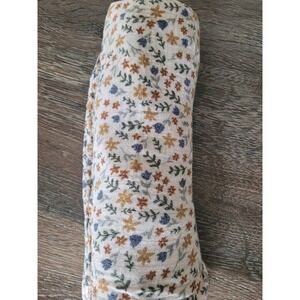 Brave Little Ones Bamboo Muslin Swaddle Blanket Earthy Floral 47x47 Cream #7